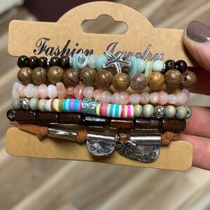 Fashion Jewelry Earthy Multicolor Bracelet Set